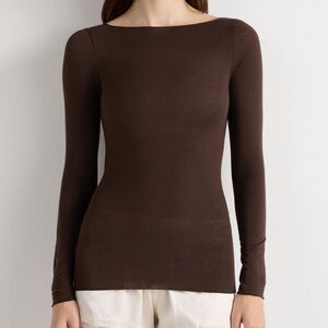 Intimissimi Boat Neck Modal Cashmere
Ultralight Top - Brown